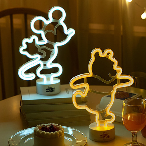 디즈니 캐릭터 LED 네온 무드등 2종 택1